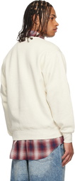 AAPE by A Bathing Ape Beige 'AAPENOW' Moonface Crew Neck Sweatshirt