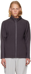 HOMME PLISSÉ ISSEY MIYAKE Purple Zip Sweater