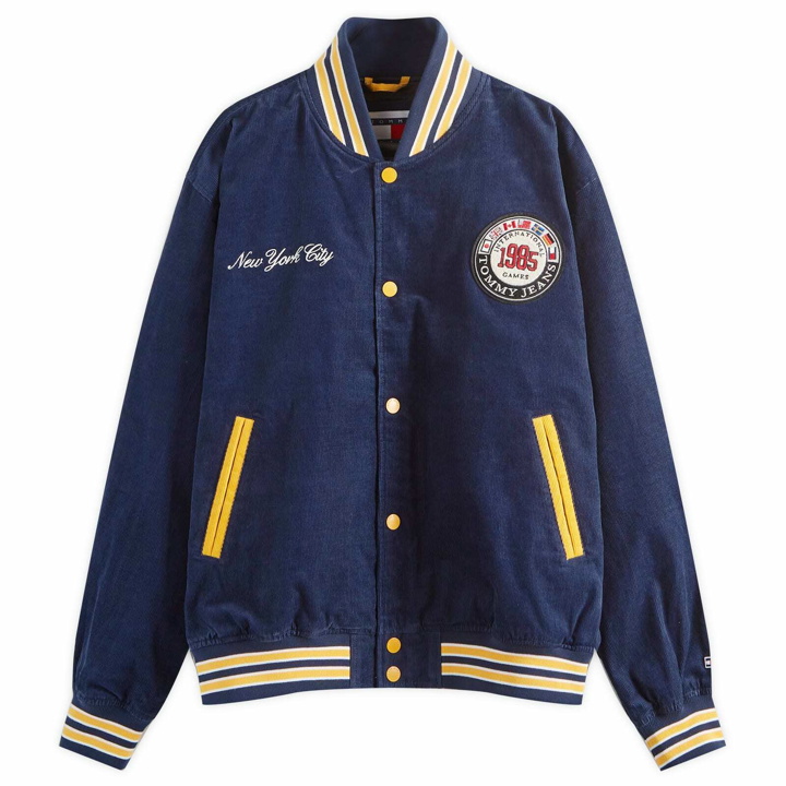 Photo: Tommy Jeans Men's Archive Games Cord Varsity Jacket in Twilight Indigo