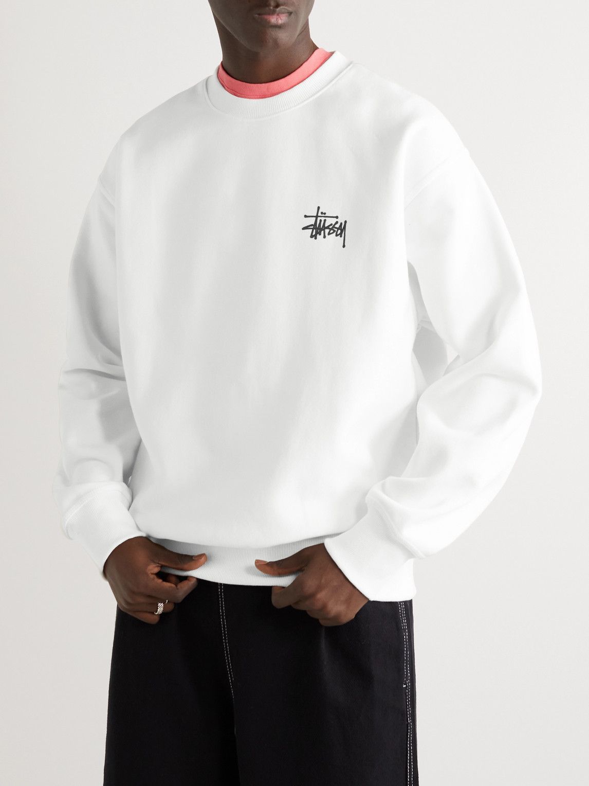 Stussy deals sweatshirt white