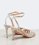 Aquazzura Tequila embellished suede sandals