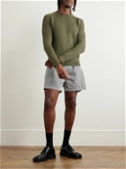 Maison Margiela - Straight-Leg Striped Cotton-Blend Poplin Shorts - Gray