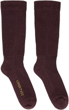 Rick Owens Purple Logo Socks