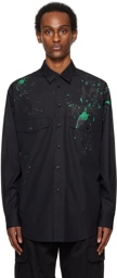 Moschino Black Painted Effect Shirt