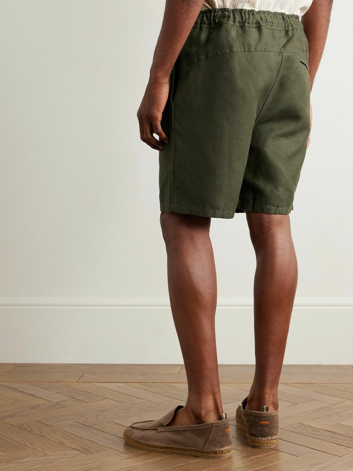 Derek Rose - Sydney 2 Straight-Leg Linen Drawstring Shorts - Green