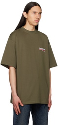 Balenciaga Khaki Political Campaign T-Shirt