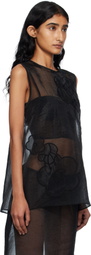 Cecilie Bahnsen Black Alba Tank Top