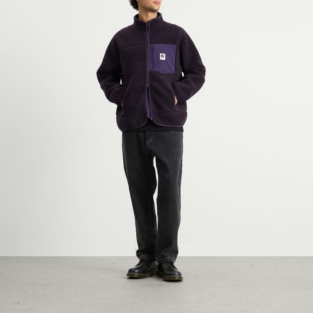 Polar Skate Co. Men's Kiki Fleece Jacket in Dark Violet