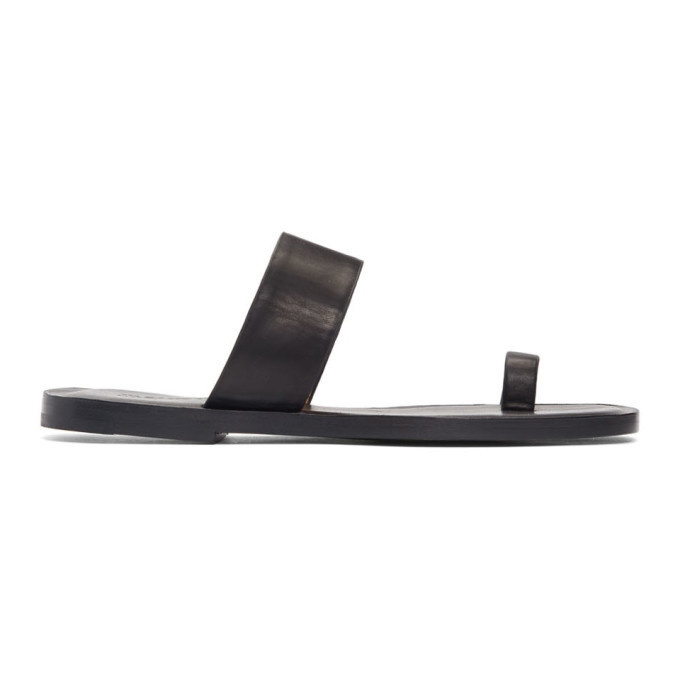 Jil Sander Leather Toe Ring Jil Navy