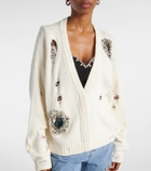 Area Crystal-embellished cotton and cashmere cardigan