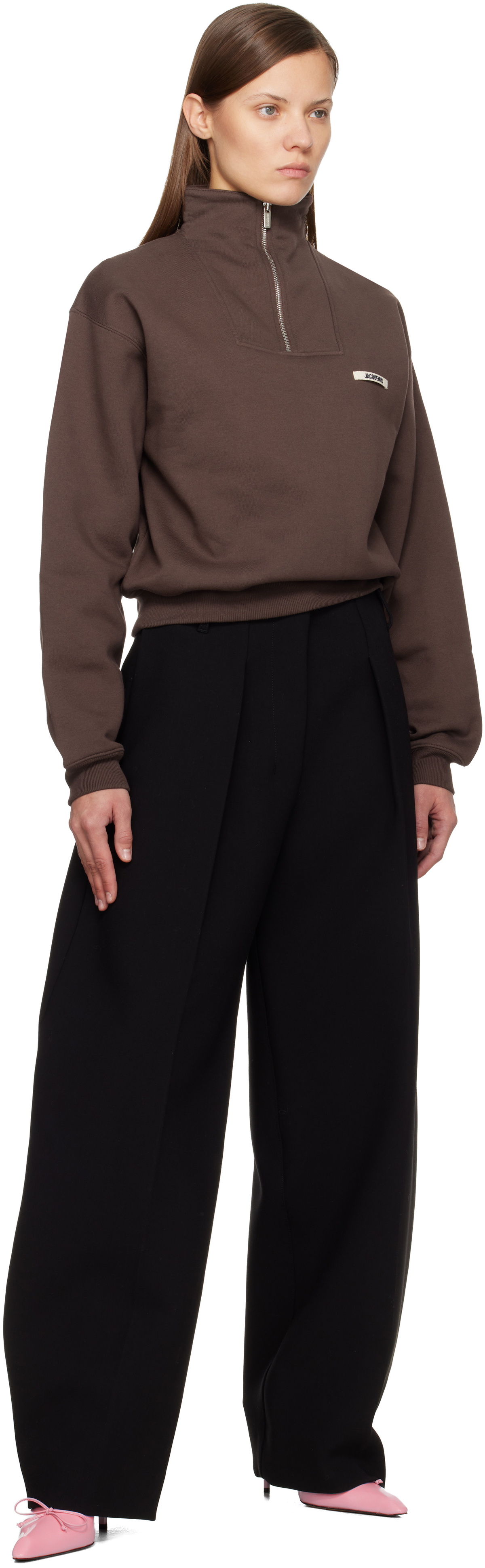 JACQUEMUS Brown 'Le Camionneur Gros Grain' Sweatshirt