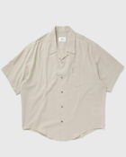 Ami Paris Camp Collar Shirt Beige - Mens - Shortsleeves