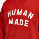 Human Made Men's Logo Crew Sweat in Red