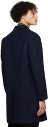 PS by Paul Smith Navy Single-Breasted Coat