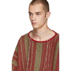 Acne Studios Green and Red Wool Sweater