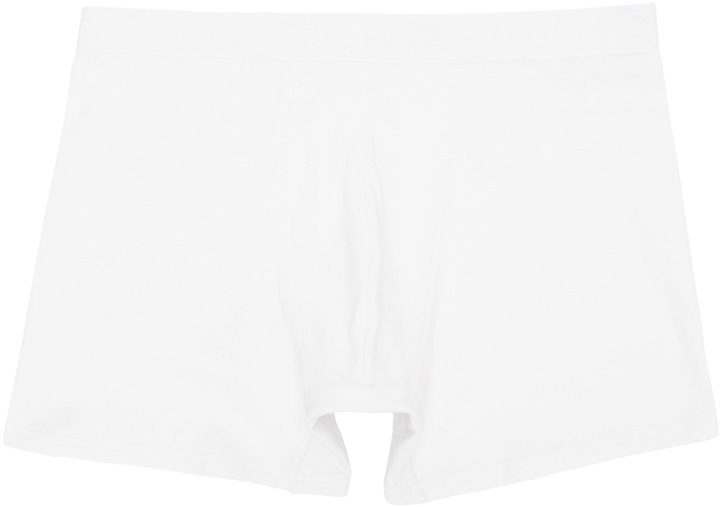 Photo: Balenciaga White Logo Boxer Briefs