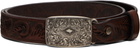 RRL Tan Hand-Tooled Leather Belt
