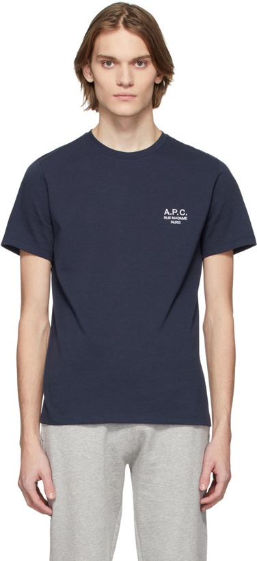Photo: A.P.C. Navy Raymond T-Shirt