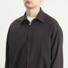 Kaptain Sunshine Men's Wool Poplin Zip Blouson in Espresso