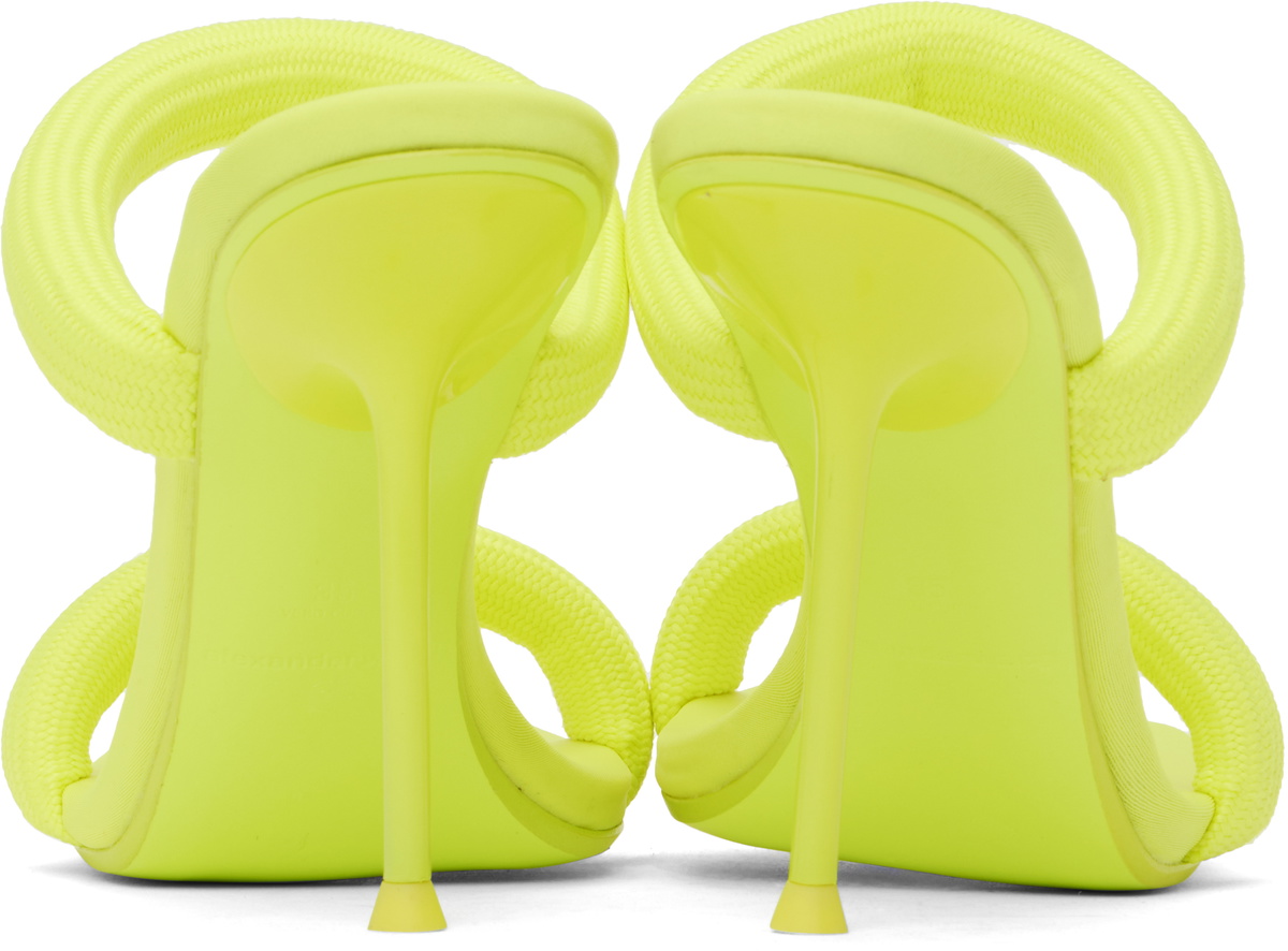 Alexander Wang Yellow Julie 105mm Nylon Tubular Heeled Sandals