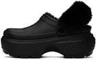 Crocs Black Stomp Lined Clogs