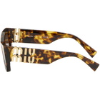Miu Miu Eyewear Brown Miu Glimpse Sunglasses