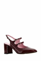 Carel Burgundy Leather Banana Pumps