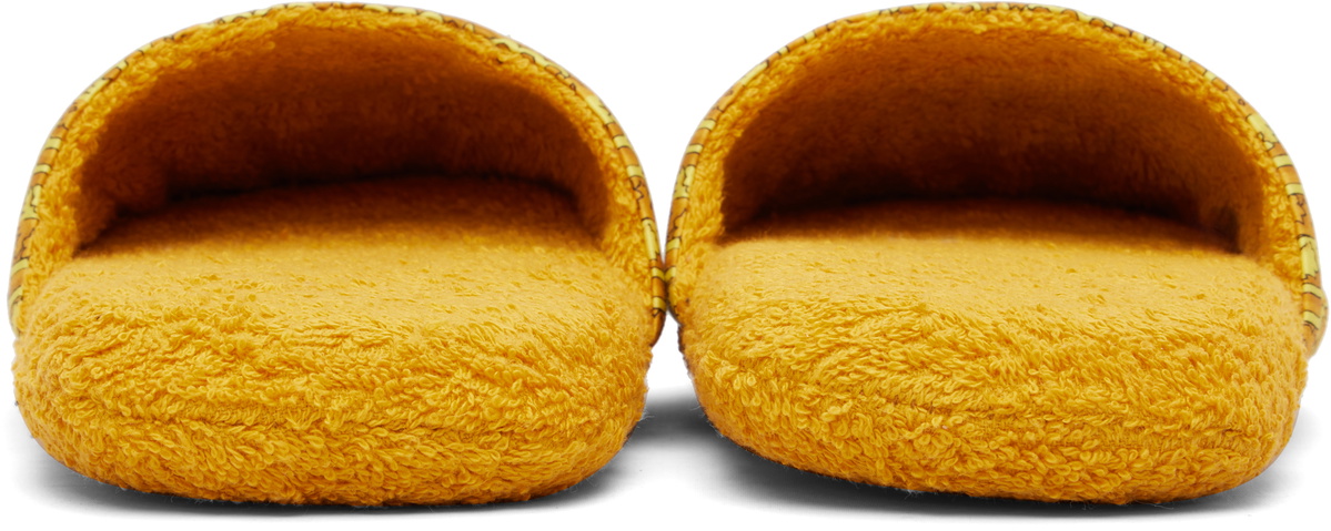 Versace Gold & Black 'I Heart Baroque' Slippers