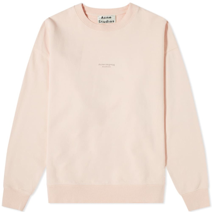 Photo: Acne Studios Femke Logo Crew Sweat Dusty Pink