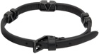 Valentino Garavani Black VLogo Leather Bracelet