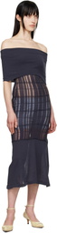 OUR LEGACY Navy Cover Maxi Dress