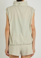 Adidas X Stella Mccartney High-neck Shell Running Gilet Beige