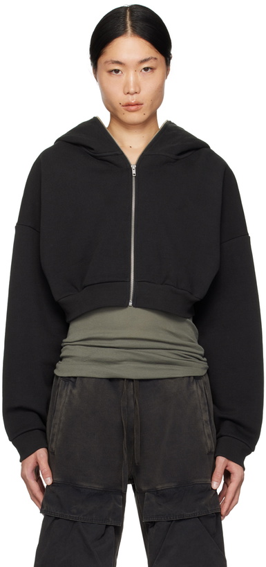 Photo: Entire Studios Black Cropped Hoodie