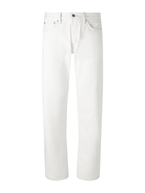 Photo: TOM FORD - Straight-Leg Selvedge Jeans - White