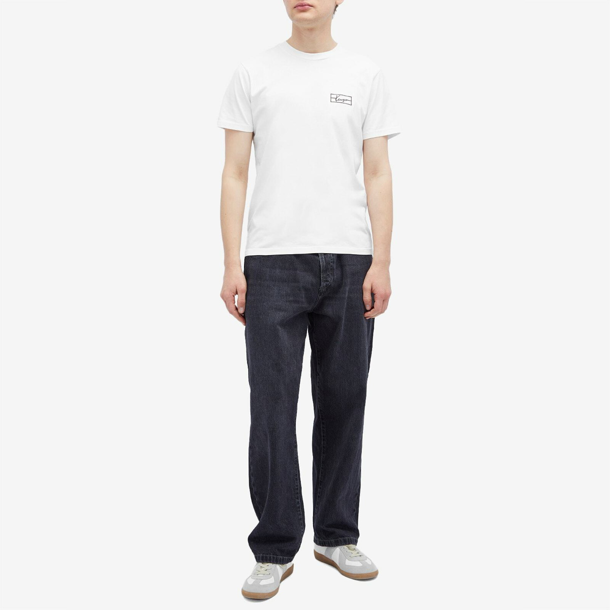 Kenzo Men's Weave Embroidered Slim T-Shirt in Off White Kenzo
