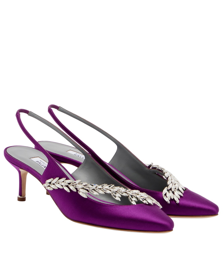Photo: Balenciaga x Manolo Blahnik satin slingback pumps