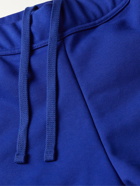 Nike Tennis - NikeCourt Heritage Straight-Leg Cotton-Blend Jersey Tennis Shorts - Blue