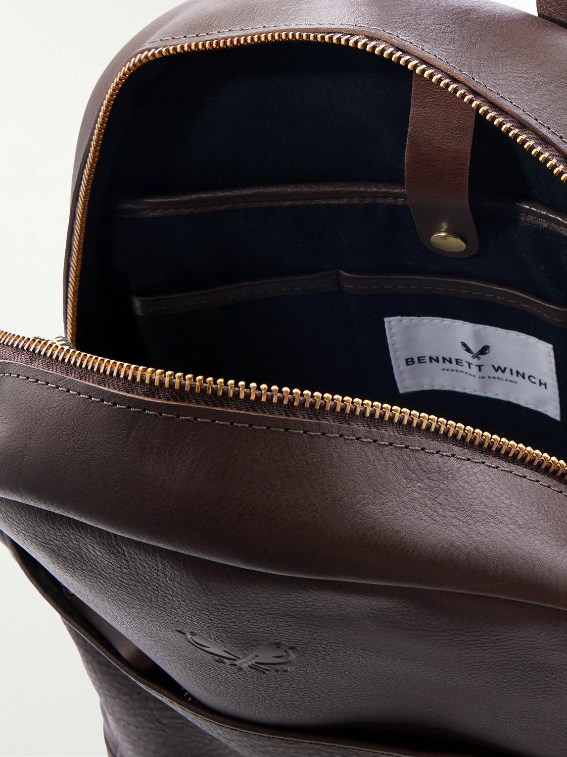 Bennett Winch - Logo-Debossed Full-Grain Leather Backpack