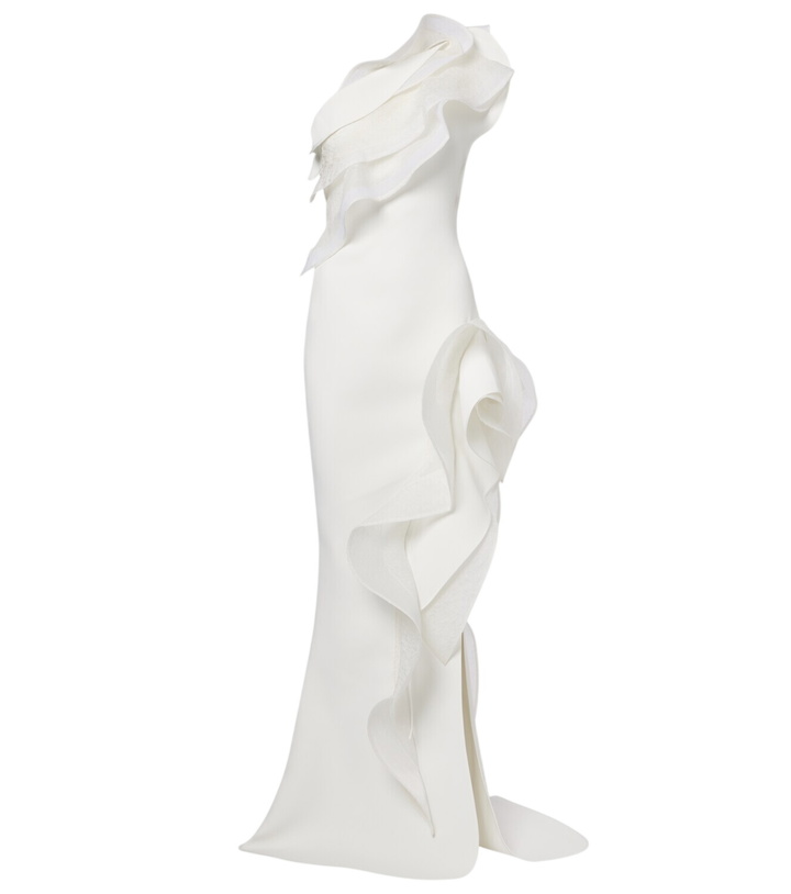 Photo: Maticevski Excitement ruffled one-shoulder gown