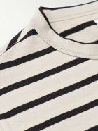 Officine Générale - Striped Cotton T-Shirt - Gray