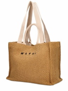MARNI - Large Logo Raffia Effect Tote Bag