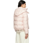 Moncler Pink Andro Hooded Short Down Jacket