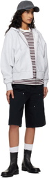 Carhartt Work In Progress Gray American Script Hoodie