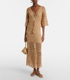 Anna Kosturova Marissa cotton crochet maxi dress