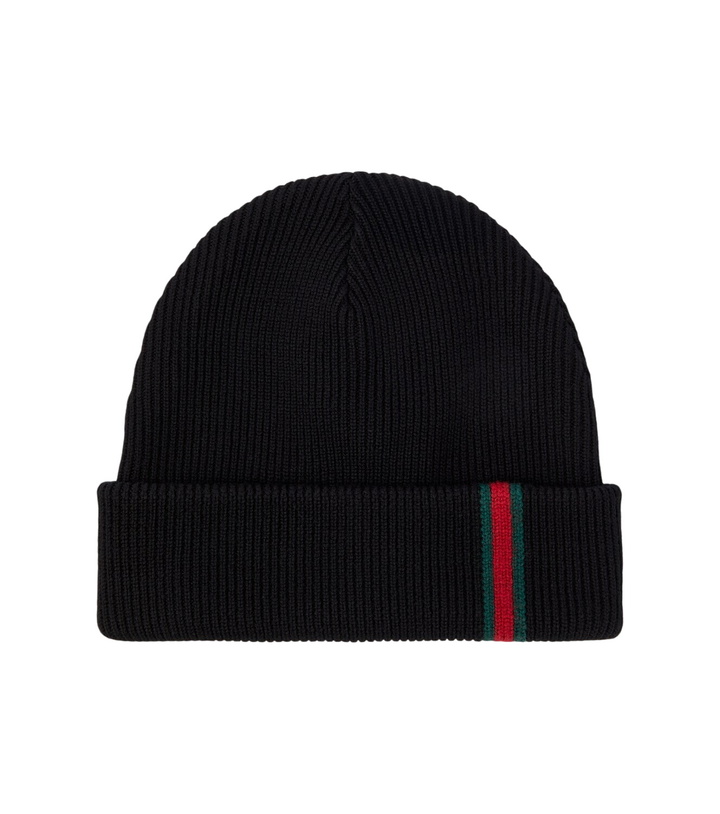 Photo: Gucci Web Stripe wool beanie