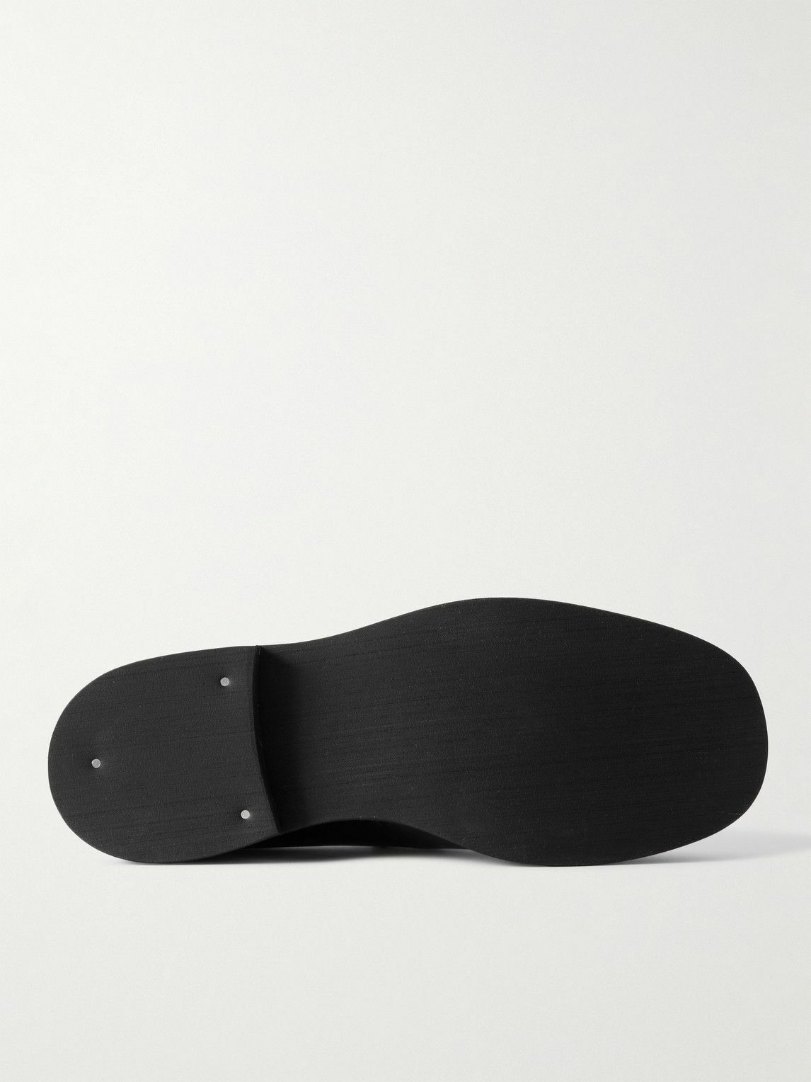 Our Legacy - Nakano Braid-Trimmed Leather Loafers - Black