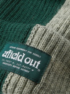 Afield Out® - Logo-Appliquéd Ribbed Two-Tone Wool Beanie