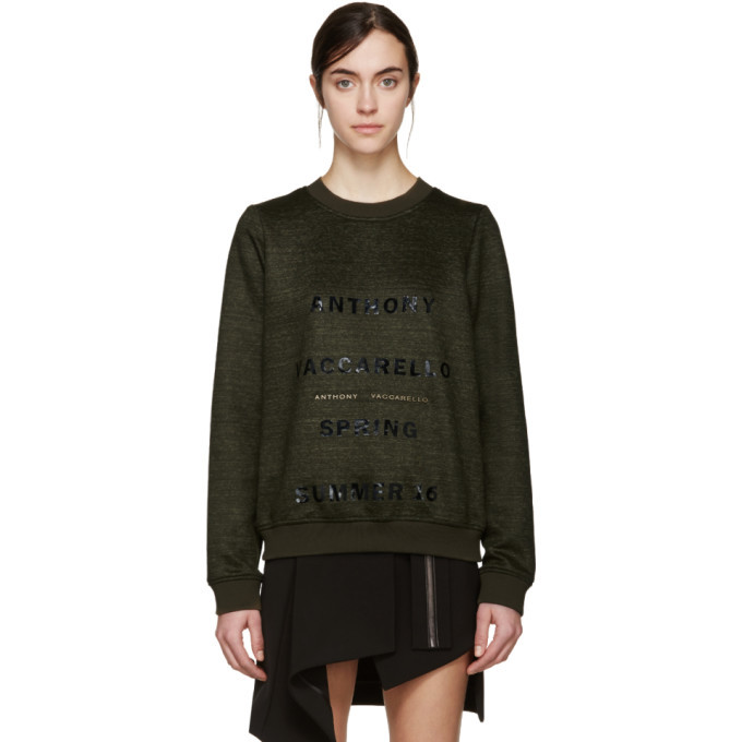 Photo: Anthony Vaccarello Green Logo Pullover