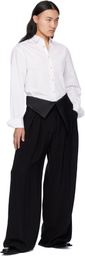 Mugler Off-White Poplin Shirt