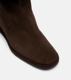 Yves Salomon Shearling-lined suede wedge ankle boots